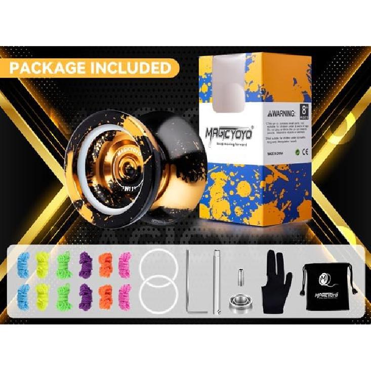 MAGICYOYO Dual Purpose Yoyo N11 - Responsive Yoyo for Kids 8-12 or Above & Unresponsive Yoyo for Advanced with Yoyo Glove + Bag + Unresponsive