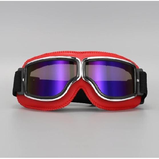 Motorcycle Glasses Windproof Motorcycle Helmet Glasses Sunglasses Retro Universal Folding Leather Retro Motorcycle Accessories2