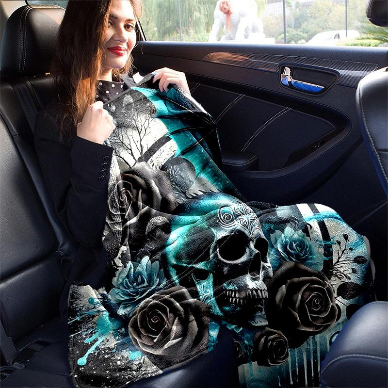 1pc Blue Dragon's Whisper Blanket Room Decor, Soft Bedding Cover, Living Room .K010