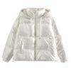 Women's 2023 Silver Satin Hooded Jacket - European & American Autumn/Winter Style