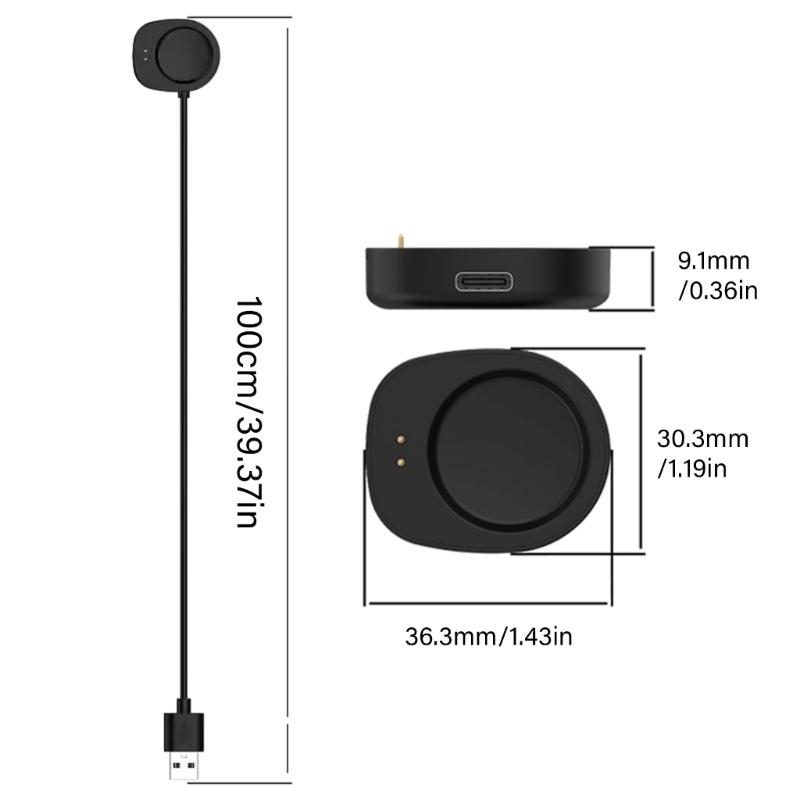 Travel Friendly Fitness Smartwatch Magnetic Attachment Rapid Charging Cable Power Adapter Secure Connection for Balance