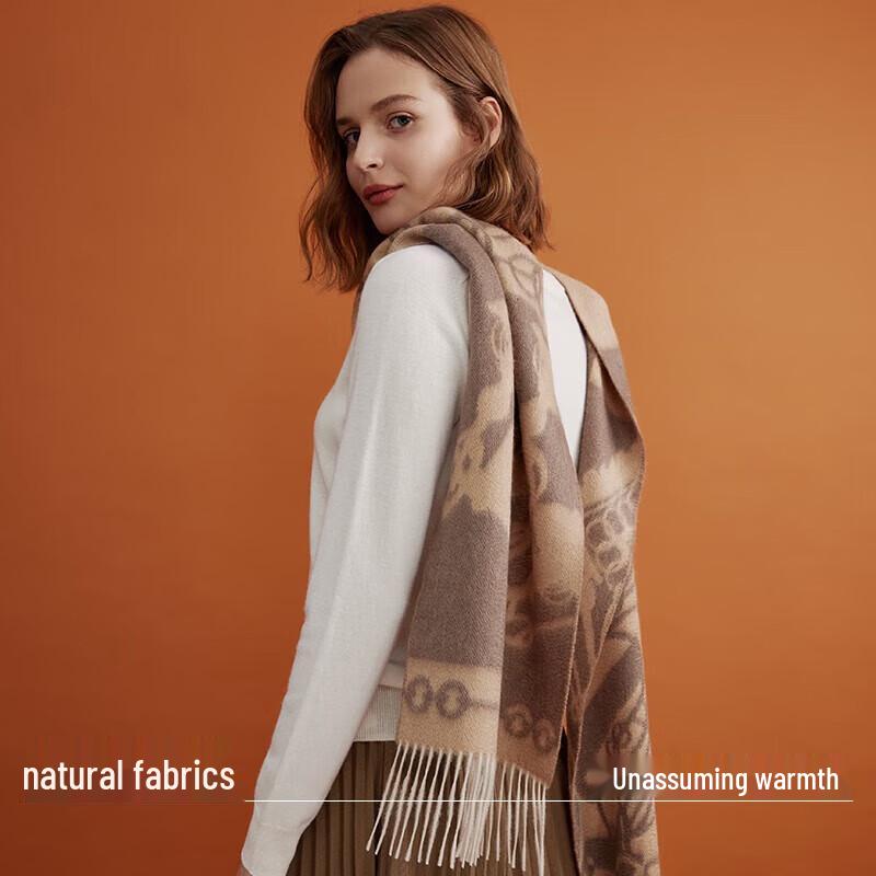 Hengyuanxiang Women's Double-Sided Cashmere Scarf