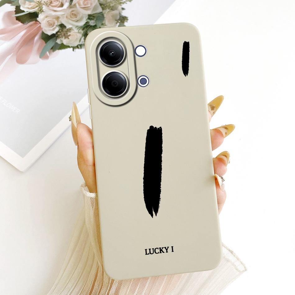 For Vivo Y05 Y11d Lucky Initial Letter Phone Case For Vivo Y11D Y05 4G Soft Silicone Shockproof Cases Bumpers