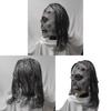 Horror Latex Zombie Mask With White Hair For Halloween Costume And Haunted House Decor