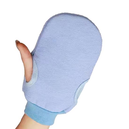 Bath Towel with Painless Scrub Design Three-Finger Separation Easy Grip Exfoliating Mitt Easy To Clean Bath Accessories