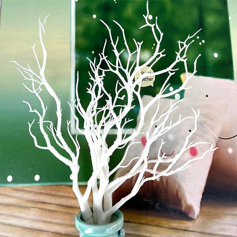 1Pcs 35cm Artificial Coral Branches Fake Plastic Plant for Home Room Christmas Tree Decoration DIY Craft Wreath Accessories
