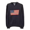 POLO RALPH LAUREN Navy Stars and Stripes Iconic Flag Knit Sweater tops NavyUsed