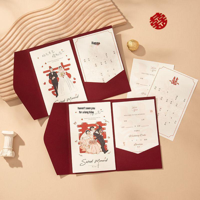 2025 National Style Advanced Handwritten Wedding Invitation Card