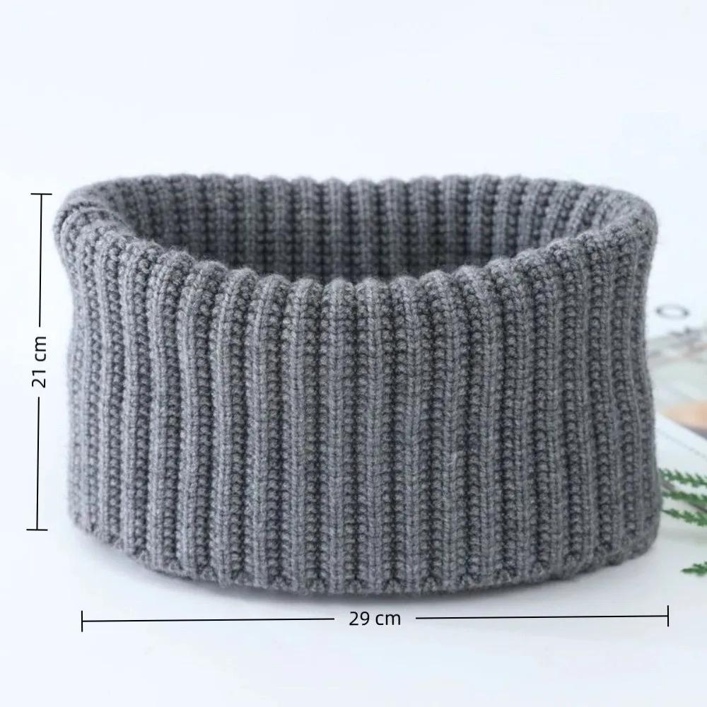 1PC Winter Neck Warmer Scarf Thick Warm Elastic Collar Convertible Headband-like Accessory for Outdoor Casual Office
