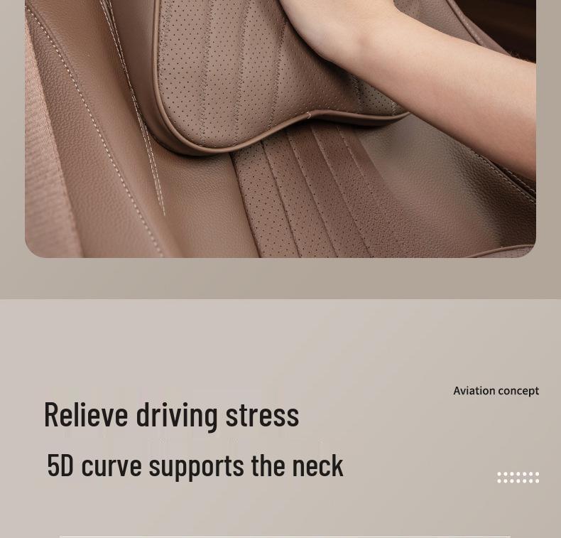 Tank & Wey Car Headrest Neck Pillows and Lumbar Support Cushions for Interior Decoration
