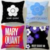 Classic Fashion Designer Mary Quant Cushion Cover Soft  EasyWash Pillow Case  Versatile for Couch Bed Travel and Office