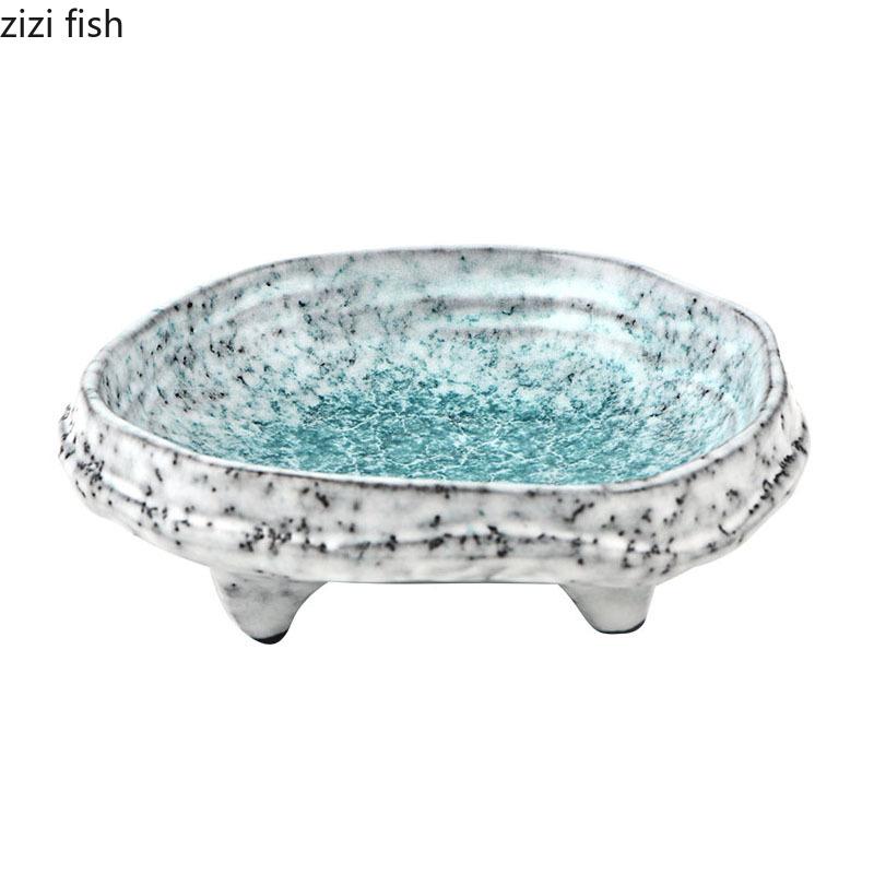 Creative Ceramic High Foot Dinner Plate Dessert Plate Snack Plate Salad Plates Spaghetti Plates Restaurant Specialty Tableware