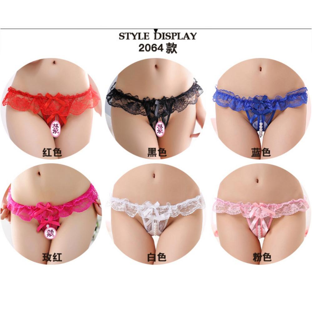 4 Gift Boxes of Women's Underwear Lace Hollowed Out, Hot Open Crotch Transparent, Free of Sexy Sex
