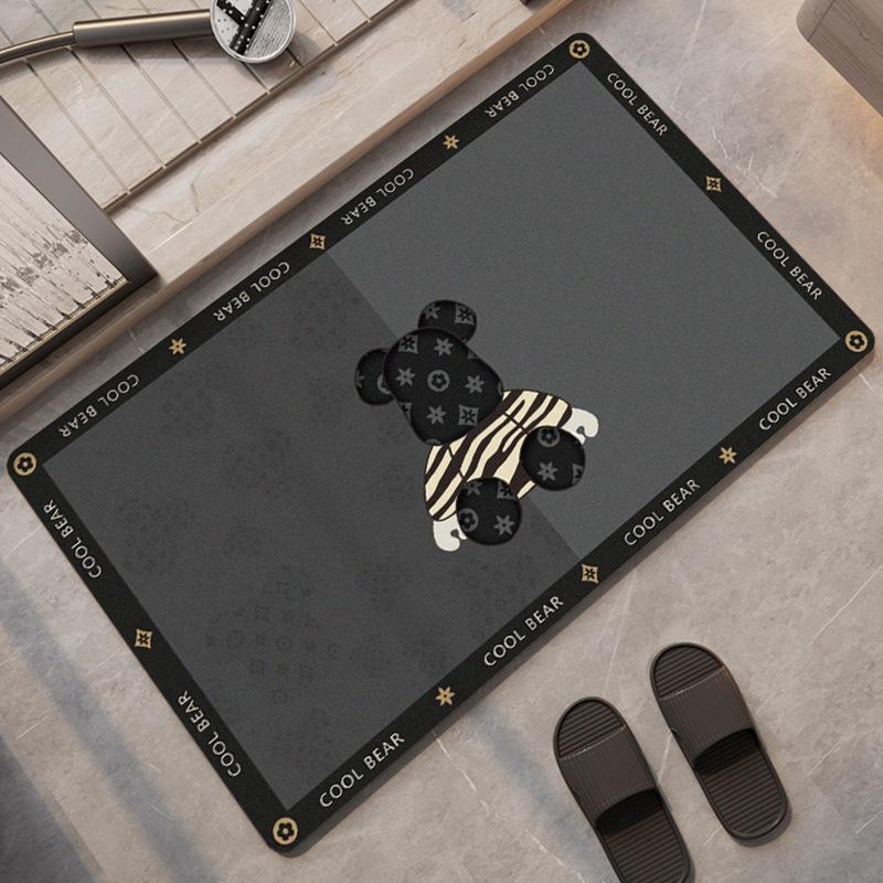 Könnyű Luxus Fürdőszoba Fürdőszoba Ajtószőnyeg Vízfelszívó Diatómaföld Puha Párna WC Csúszásgátló Párna WC U-alakú Lábpárna