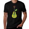 Guitar Shape Art Pear Design Art TShirt Summer Fashion Casual Tee Shirt
