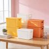 Modern Plastic Storage Bin With Lid For Home Office Organizing And Toy Collection