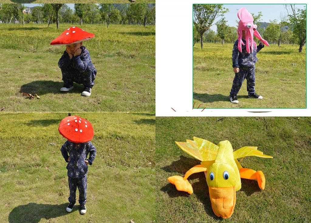 Sombrero de Pulpo de Colores Para Halloween Divertido y Creativo Atrezzo Fotográfico Para Parejas y Niños