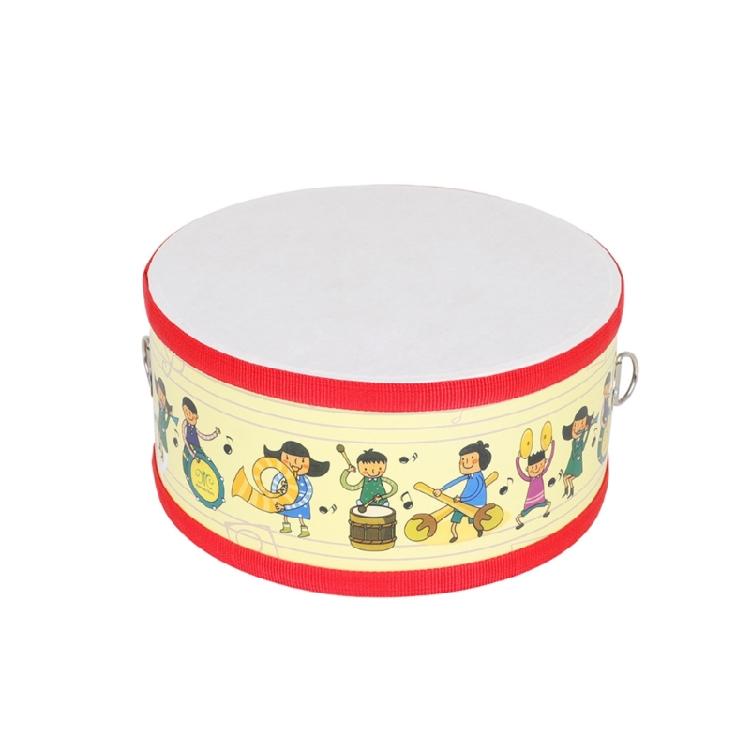 Wooden Drum Set with Shoulder Strap and Drumstick Double Sided Kids Drum Toy