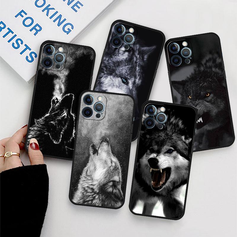 Wolf Tier Cool Tiger Hülle Für Apple iPhone 11 13 14 12 Pro Max 7 8 XR X 6 5 5S SE 2022 13ProMax Schwarzes Silikon Handy Hülle