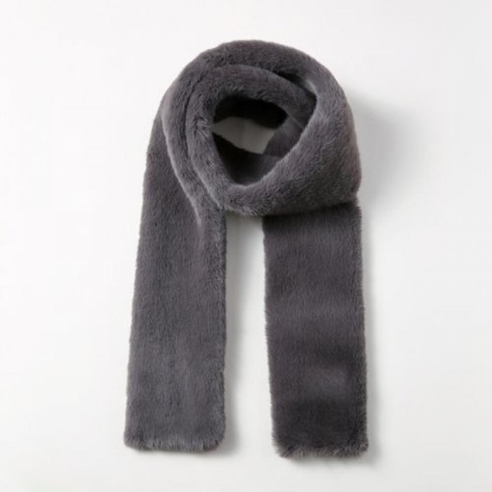 

Lala Gray Long Fur Scarf Lalaf246 Single option