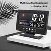 8082T Digital Clock Weather Forecast Perpetual Calendar LED Color Screen Humidity Temperature Display Wake Up Clock for Home