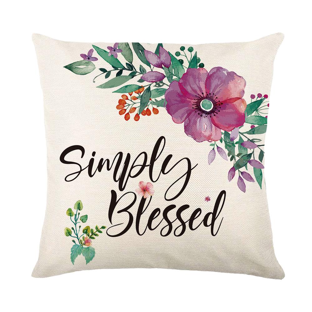 Pillow New Spring Home Decoration Printed Cushion Cover Sofa Cushion Cushion Pillow Cover