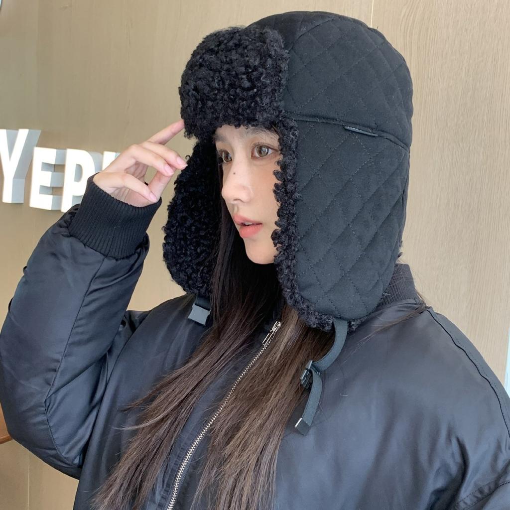 New Autumn and Winter Warm Lei Feng Hat Women's Fashion Ear Hat Cycling Hat Windproof Ski Hat