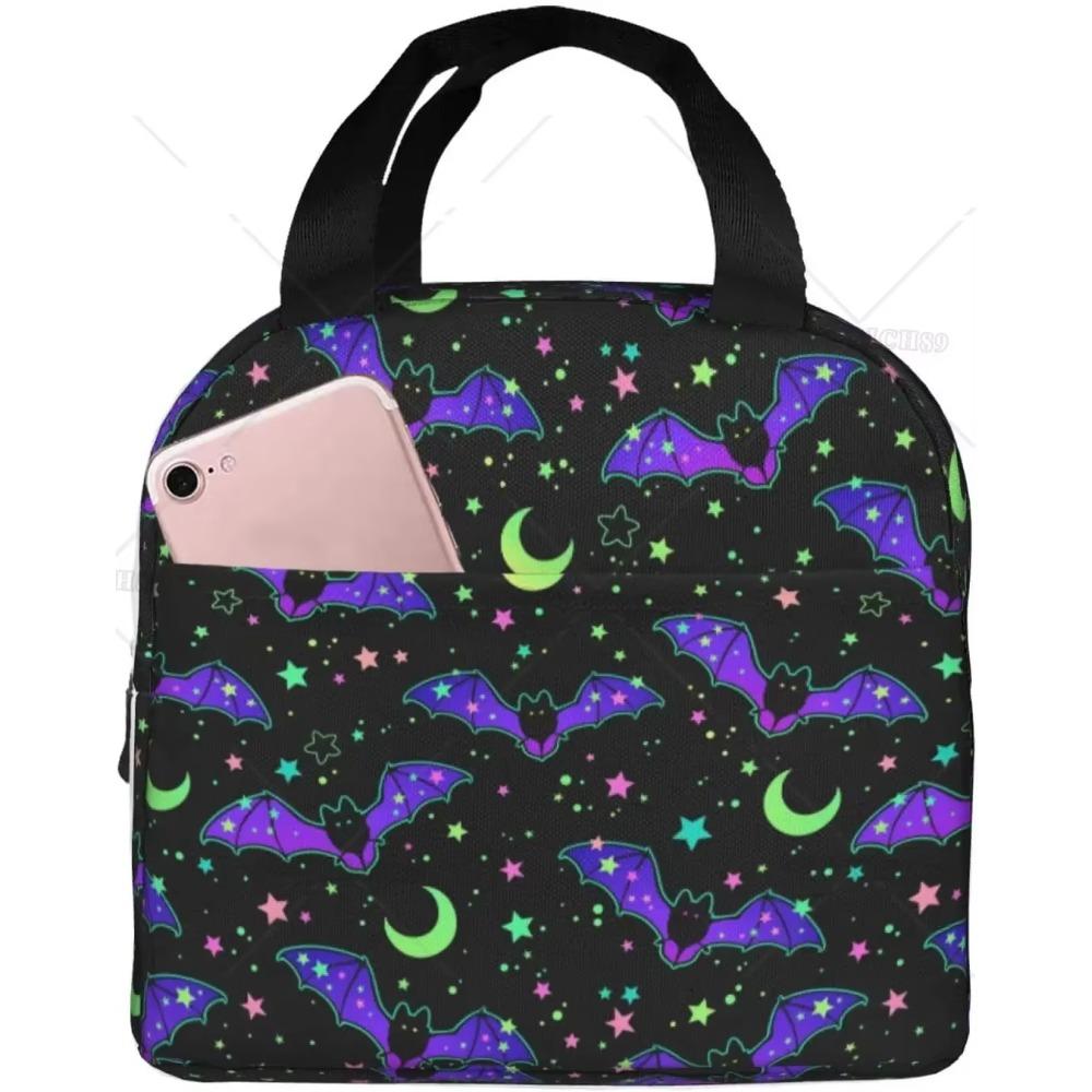 Bunte Sterne Tragbare Aluminiumfolie Verdickte Isolierung Lunchtasche Wiederverwendbare Großraum-Lunchbox für Jungen/Mädchen/Männer/Frauen