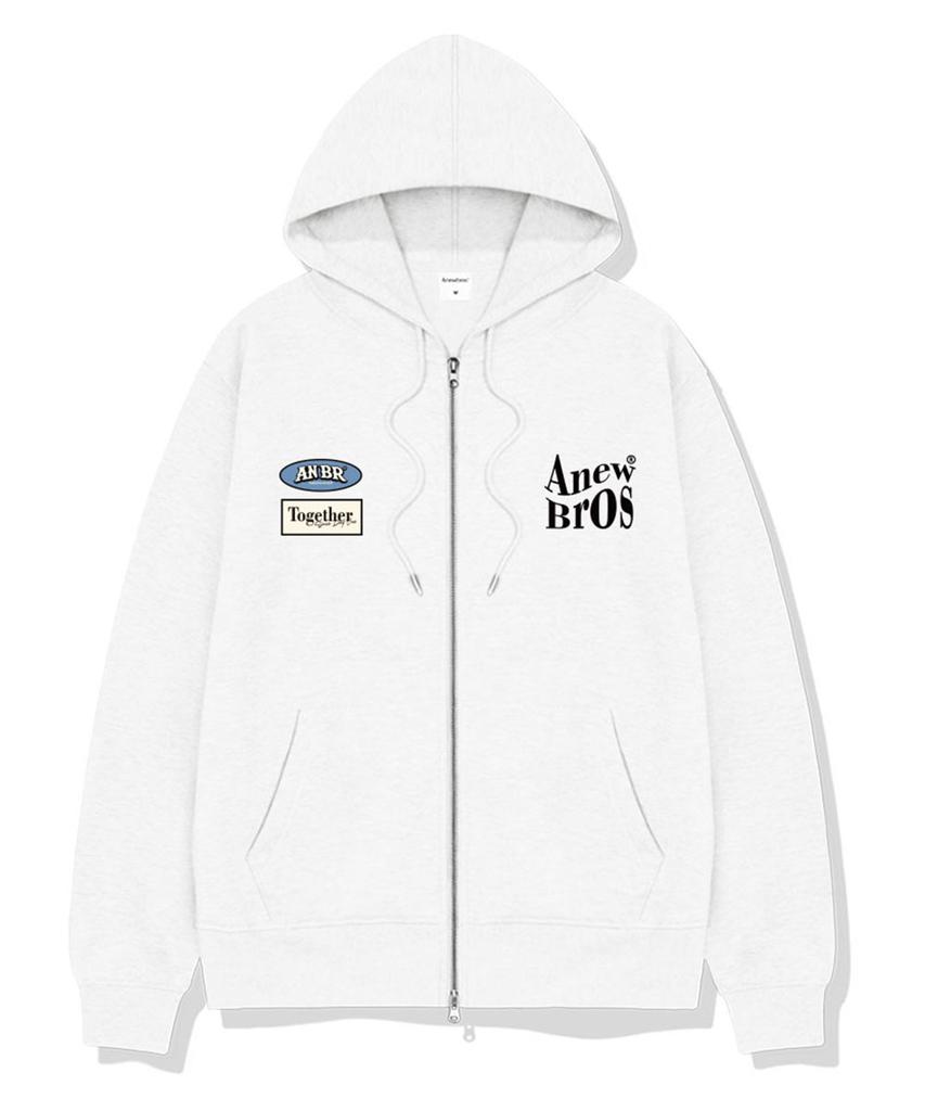 Anewbros Legacy 2-Way Oversized Zip-Up Hoodie 4 Colors [Anbh_9005]