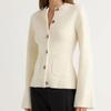 2026 Autumn/Winter Cross-Border Style Knit Cardigan: Single-Breasted, Round Neck, Waist-Cinching Sweater Top