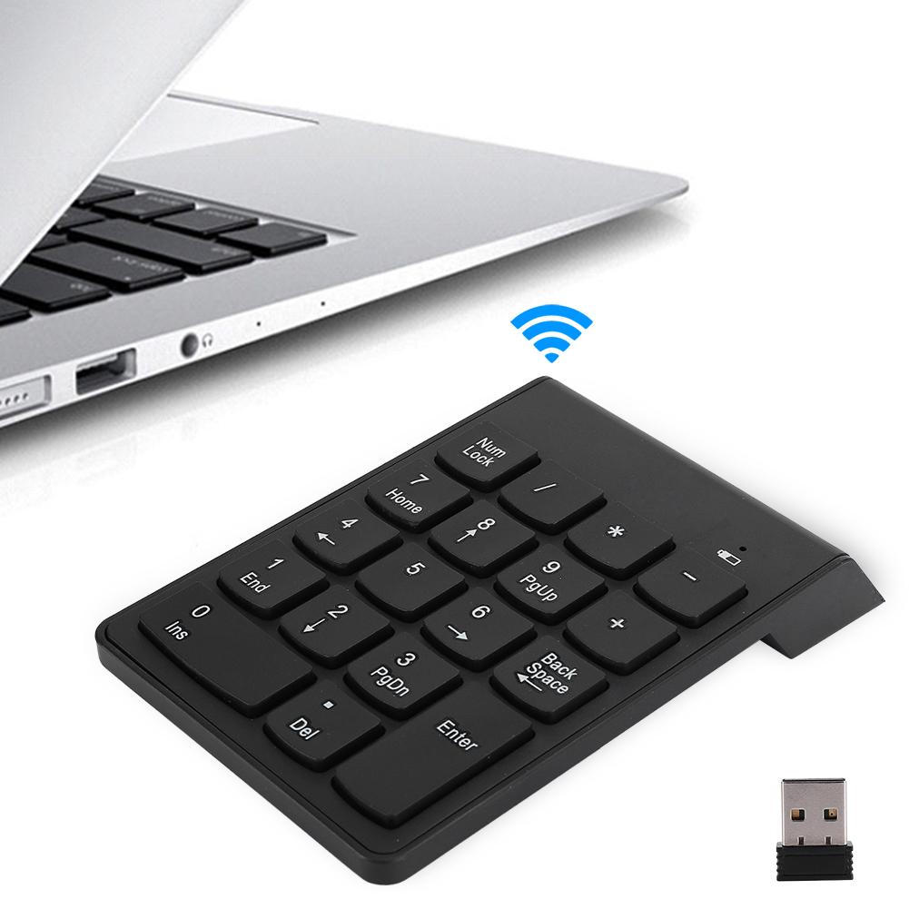 2.4G Wireless Mini Number Keyboard Portable Commercial 19‑Buttons USB Keypad for Office Laptop