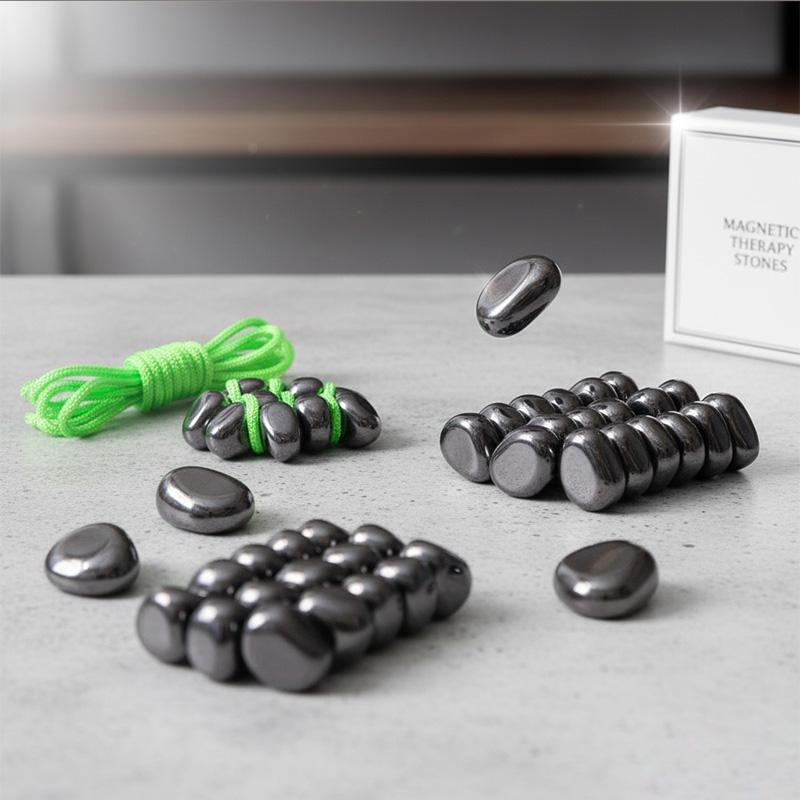 DIY Photo Wall Irregular Black Lodestone Family Magnet Pushpin Multi Functional Match Color Rope Fridge Magnetic Stone Set