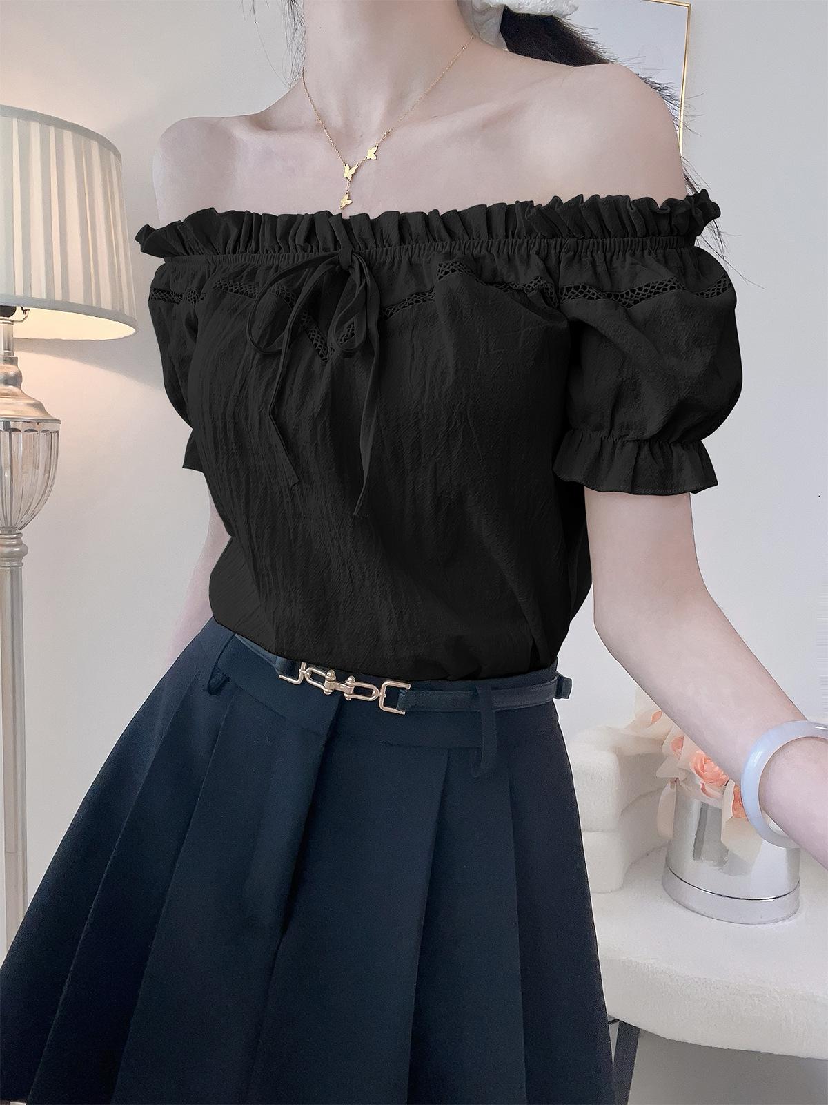 

Plus Size Off-Shoulder Renaissance Puff Sleeve Summer Top for Women M