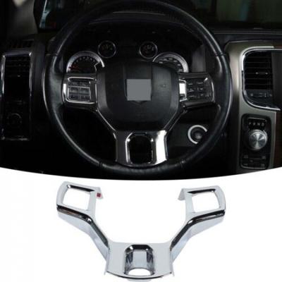 Steering Wheel Panel Trim Decor Cover Bezels Inne for Dodge Ram 2010-2017 Chrome