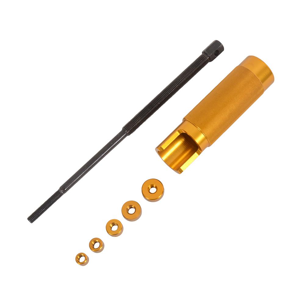 Motorcycle Piston Pin Puller Heavy-Duty Construction For Easy Installation and Removal Protects Engine 5 Adapters 11/13/16/19/22