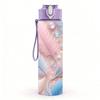 1PC Soft Pastel Feather Art Pattern 750ml Color Plastic Sports Water Bottle Leakproof Flip Straw Lid Suitable for Sports Office Home Use