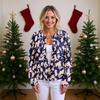 Women'S  Sweater Cute Fun Printing Sweater Fall And Winter Long Sleeve Knitted Sweater