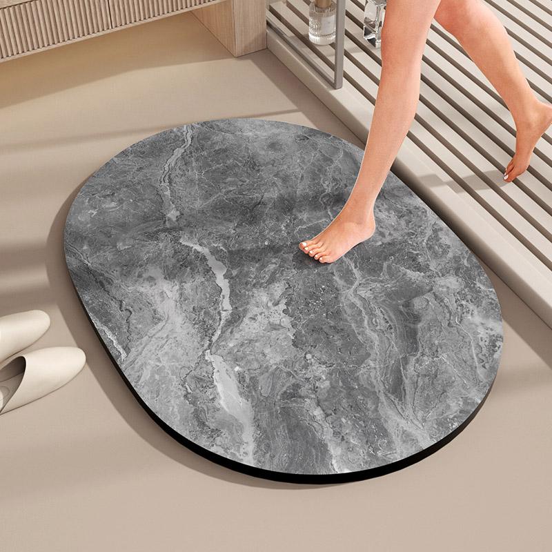 Super Absorbent Bathroom Bath Mats Non-Slip Foot Mat Quick Dry Shower Floor Carpet Toilet Rug Doormat Washable