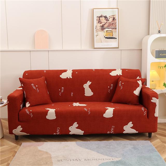 Stretch Couch Furniture Protective Covers Printed Couch Cover Living Couch Slipcovers Furniture Protecto1 /2 /3 /4 -Seater Small 90-140cm