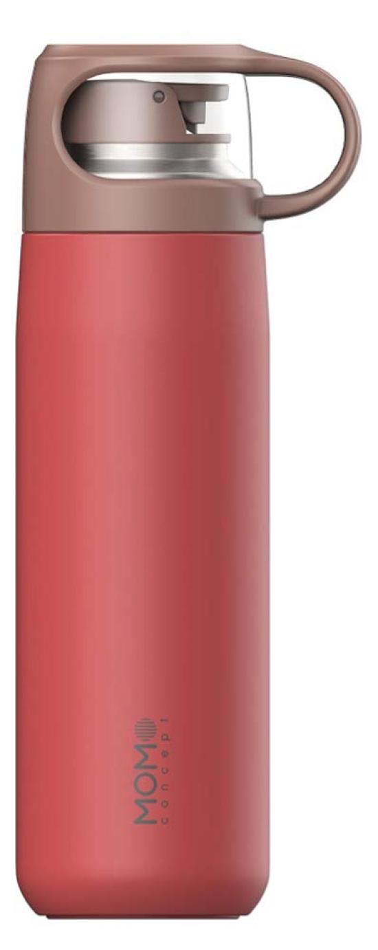 

MOMO CONCEPT Vacuum Insulated Cup-Shaped Water Bottle, Cube, 380ml, Red Berry, 01006-29049
