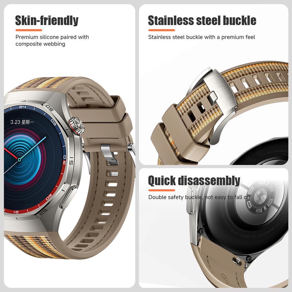 TPU Soft Case+Silicone Sport Woven Bracelet Band With TPU Protector Bumper Shell Cover For Huawei GT6 Pro 46mm