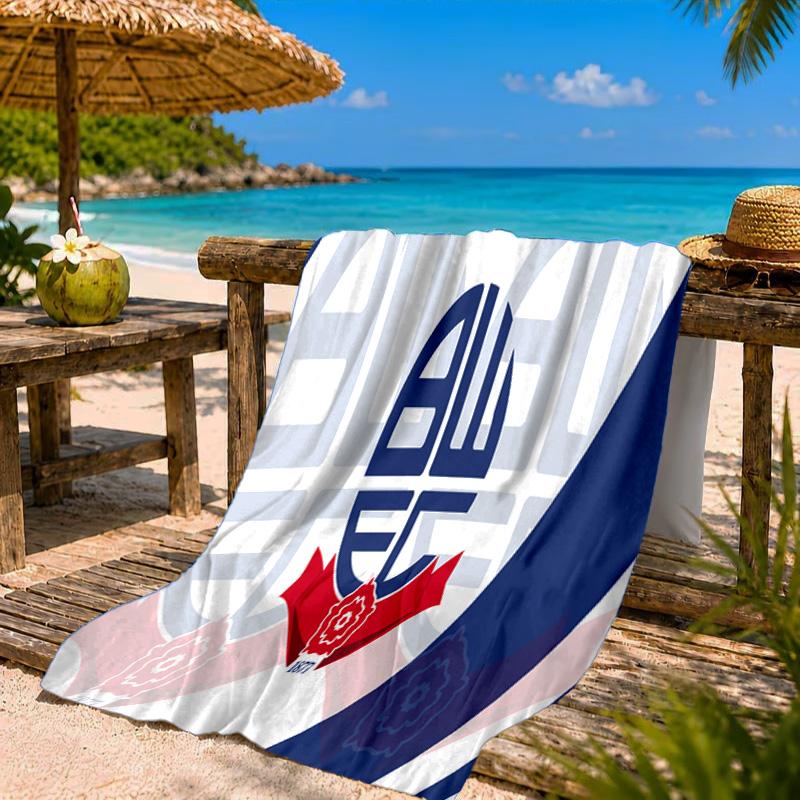 Bolton Wanderers Crest Design Beach Towel Microfiber Beach Towel, Lightweight and Quick-Dry, for Summer Travel, Swimming Pool Fan Birthday Gift