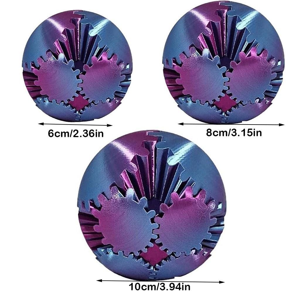 Gear Sphere 3D Printed Gear Ball Fidget Toy Stress Ball Creative Spin Ball  for Kids
