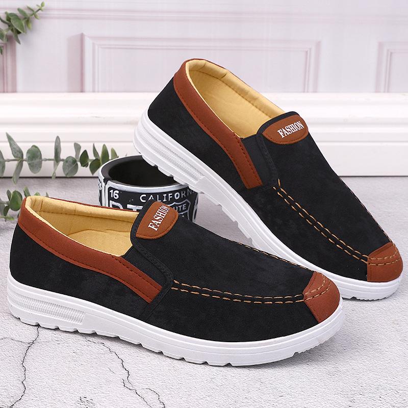 2025 Spring and Autumn Men's Casual Shoes Old Beijing Cloth Shoes Men's Mesh Shoes Summer Breathable Tide Versatile Lazy Shoes One Pedal