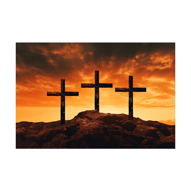Calvary Hristiyan Haç Resim Din Duvar Sanatı Tuval Poster Paskalya İsa Mesih Resim Baskıları Oturma Odası Ev Dekorasyonu İçin
