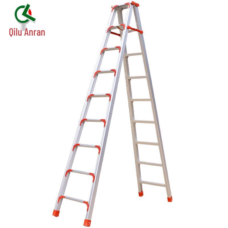 Qilu Anran Fully Reinforced Aluminum Alloy A-Frame Folding Ladder