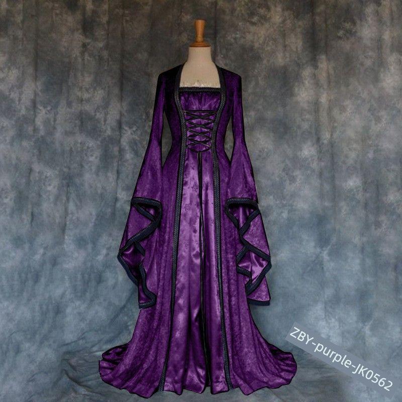 Amazon Bell-Sleeve Medieval European Dress