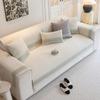 Solid Color Chenille Non-Slip Cat-Resistant Sofa Cushion, Modern Minimalist Style for Living Room and Bedroom Decor