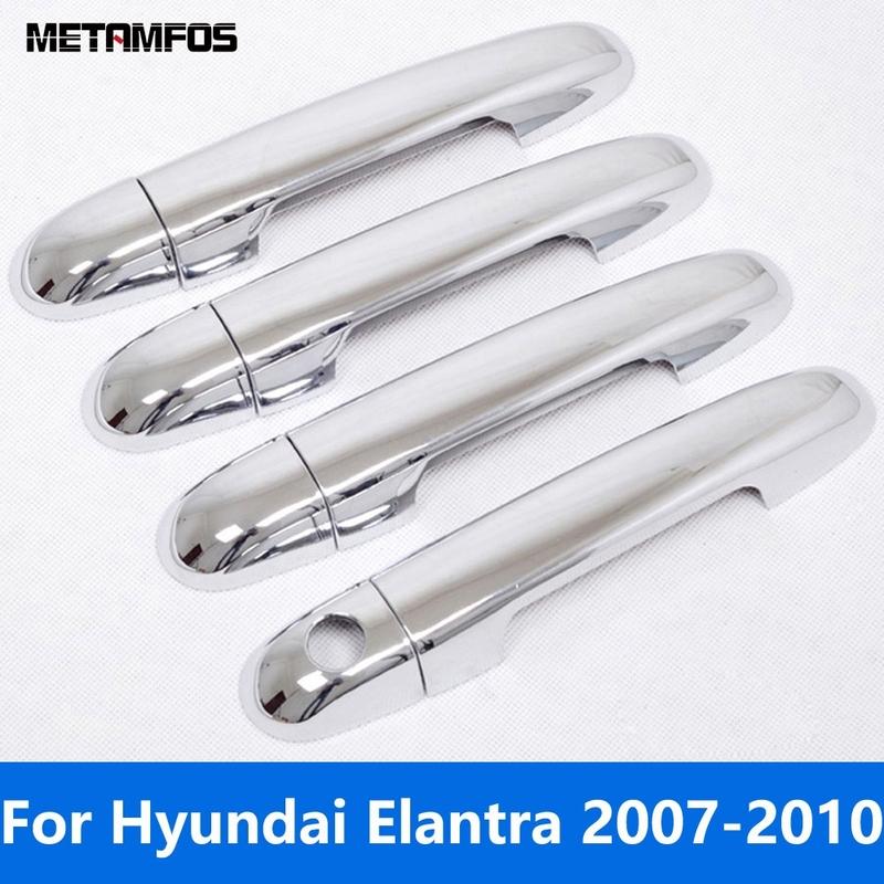 For Hyundai Elantra 2007 2008 2009 2010 Chrome Side Door Handle Cover Trim Protection Cap Exterior Accessories Car Styling