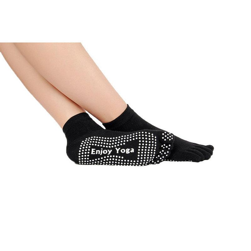 Pilates-Socken mit fünf Zehen, Damen, Pilates-Baumwolle, rutschfest, atmungsaktiv, Yoga, Tanz, Sport, Knöchelsocken für Fitness, Fitnessstudio, niedriger Knöchel